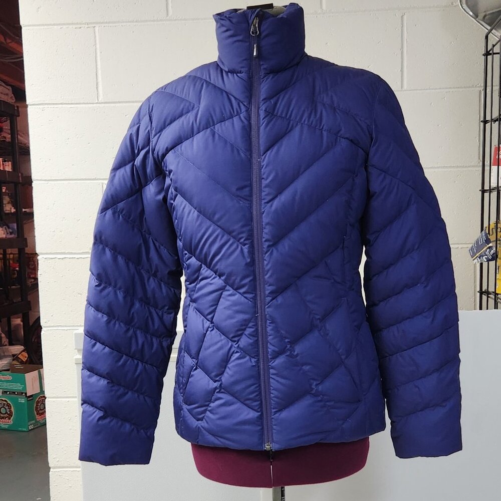 Women's REI Co-op Therum Dark Blue 650 Down Puffer Jacket Size XS EUC
